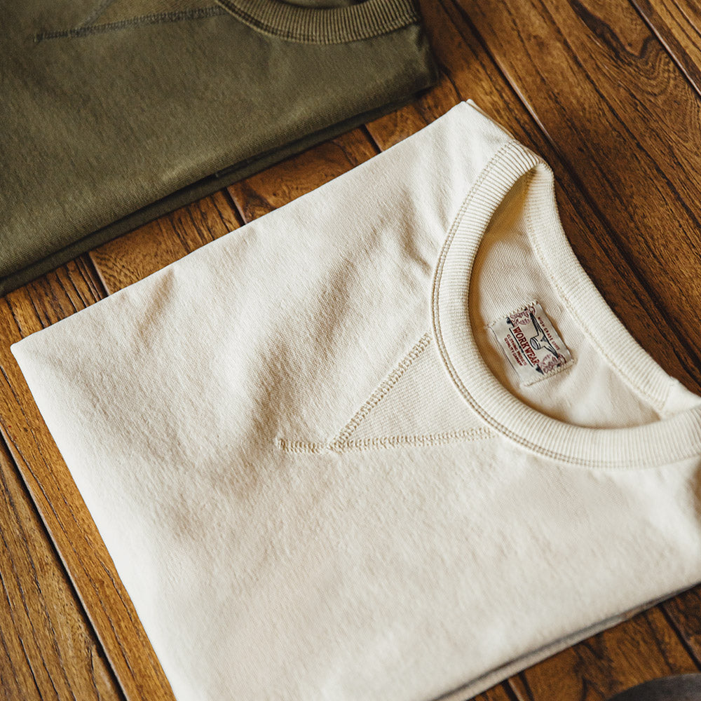 MADEN Vintage Einfarbig Locker sitzendes Shirt