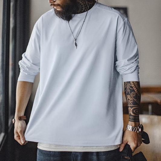 MADEN Schnell trocknendes Antibakterielles Langarm-Baselayer-T-Shirt