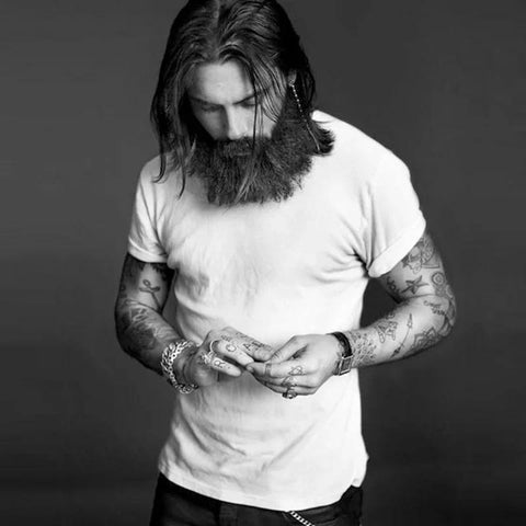 MADEN Heavy 400g 100% Cotton T-shirts Casual Basic Blank White Tees Short Sleeve