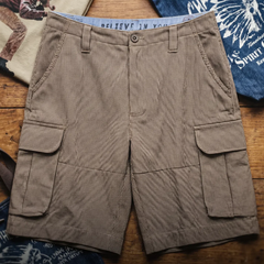 MADEN Plaid Cotton Casual Shorts for Summer