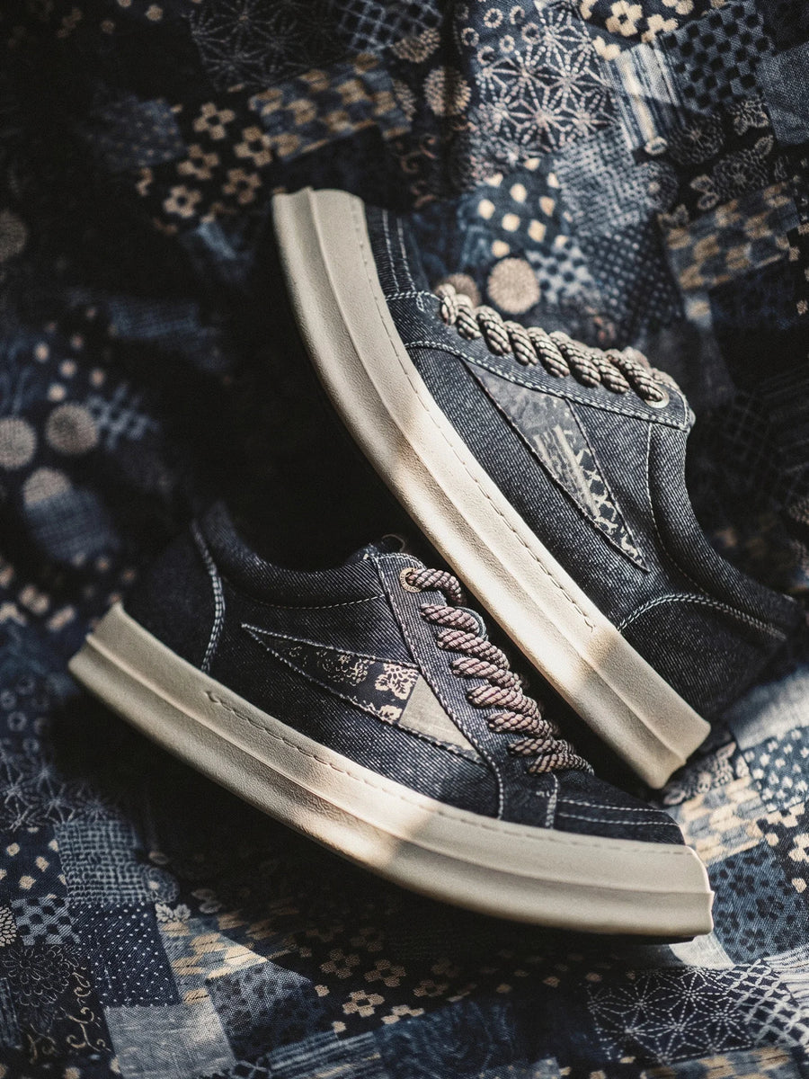 MADEN Men's Vintage Cloth Canvas Ro Style Sneakers