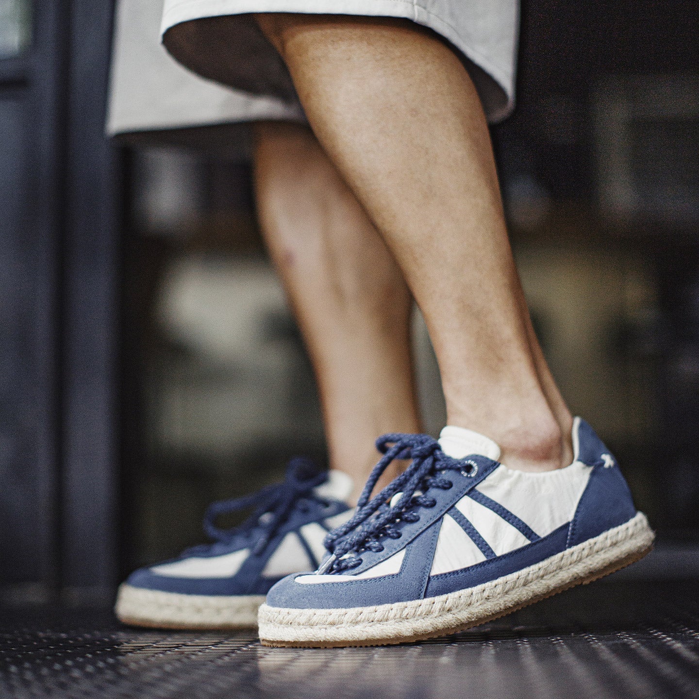 MADEN Men's Retro Thin-Sole Breathable Canvas German Trainer Shoes
