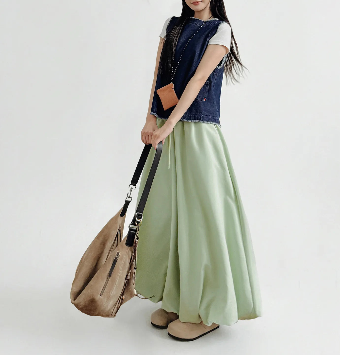 MADEN Peachskin Balloon Pants Wide-Leg