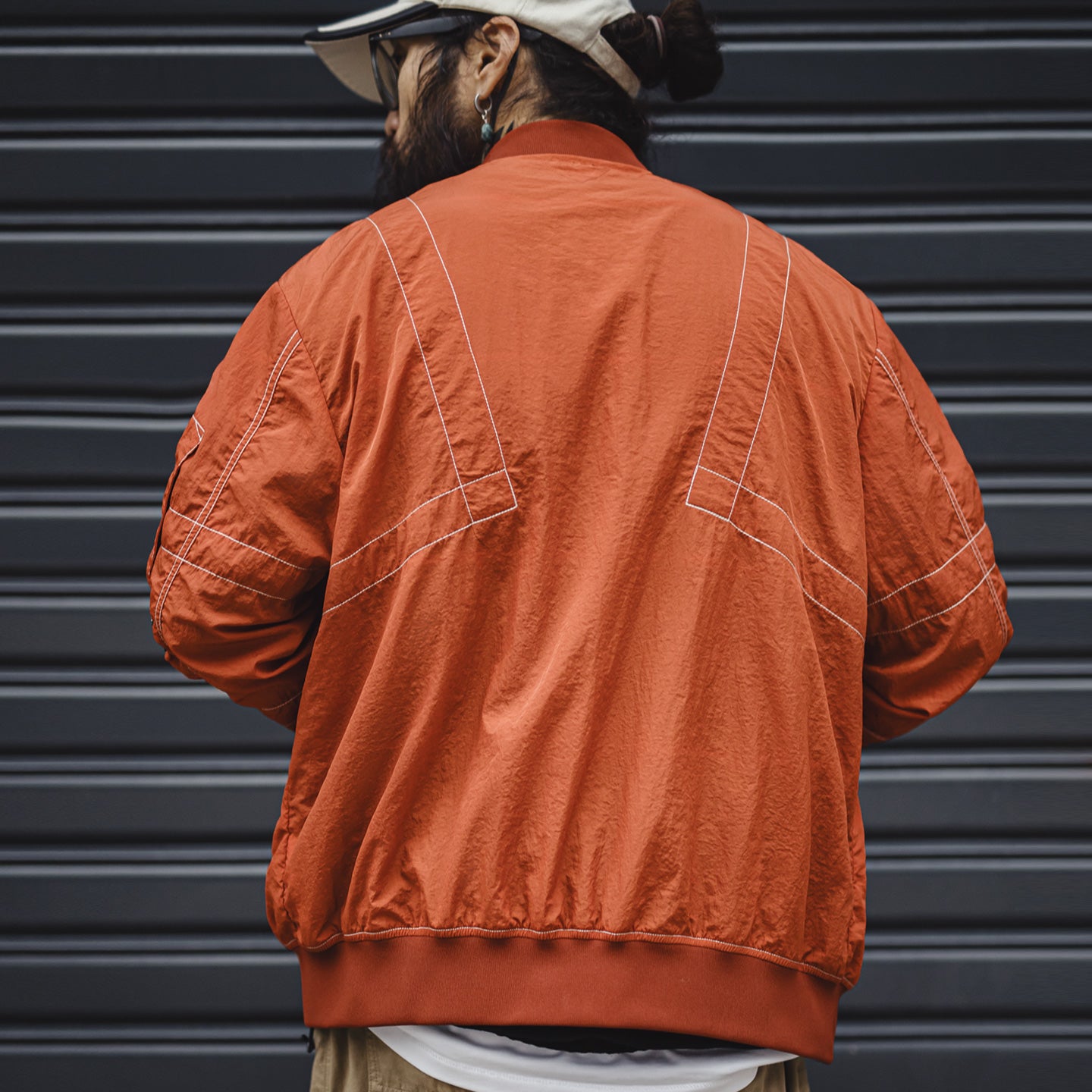 MADEN Orange MA1 Bomber Jacket