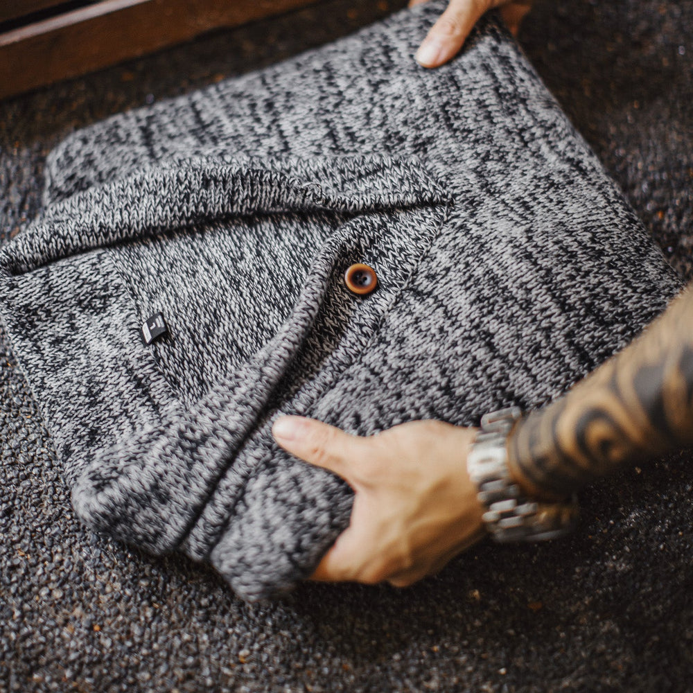 MADEN Vintage Shawl-Collar Pullover Knit Sweater