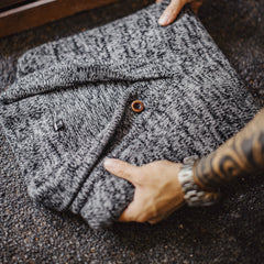 MADEN Vintage Shawl-Collar Pullover Knit Sweater