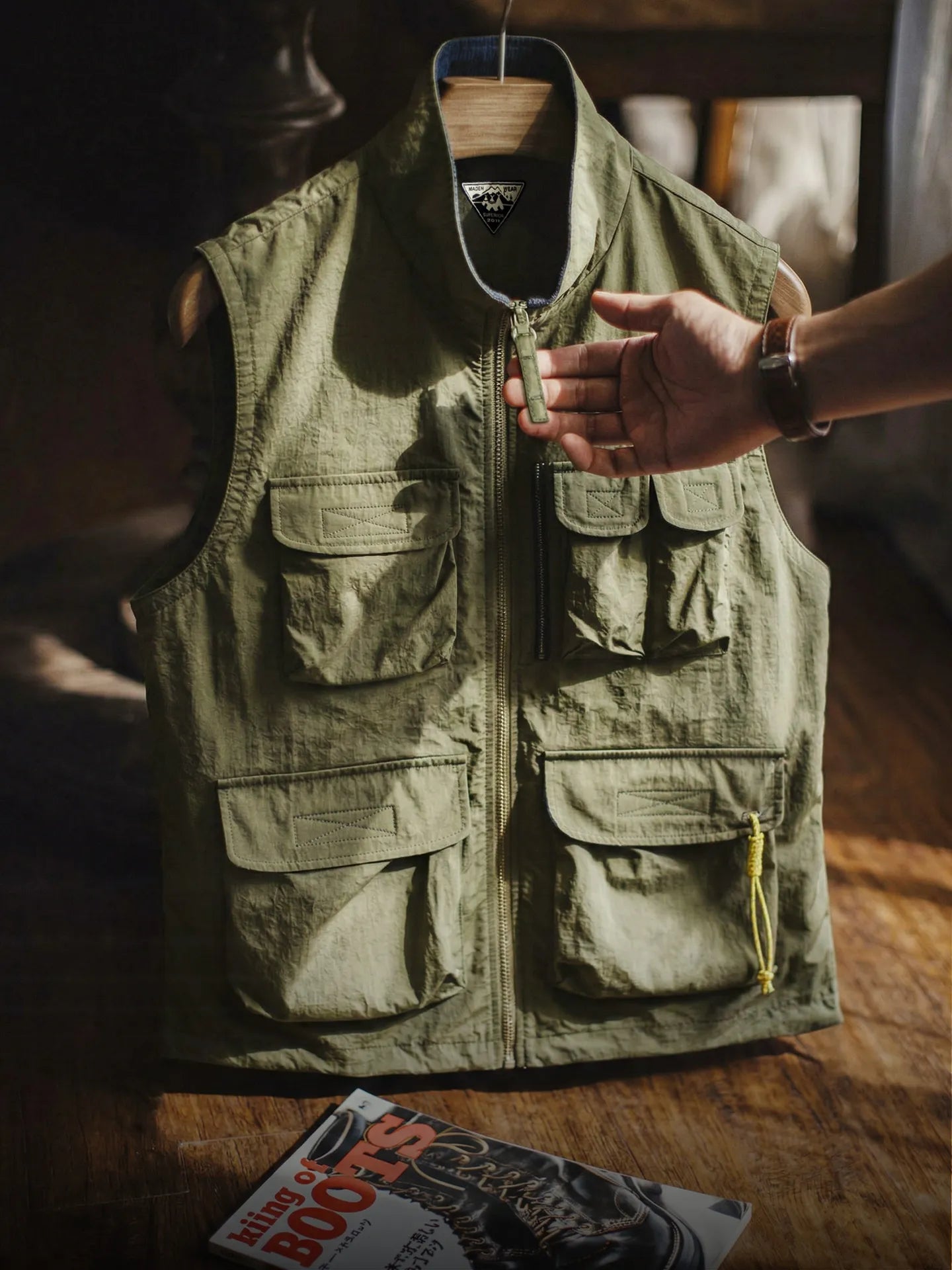 MADEN Men's Tactical Multi-Pocket Utility Vest