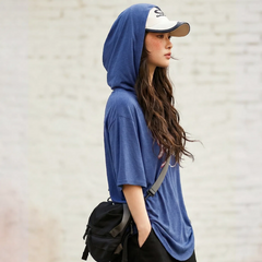 MADEN Women's Hooded Lyocell Print Tee