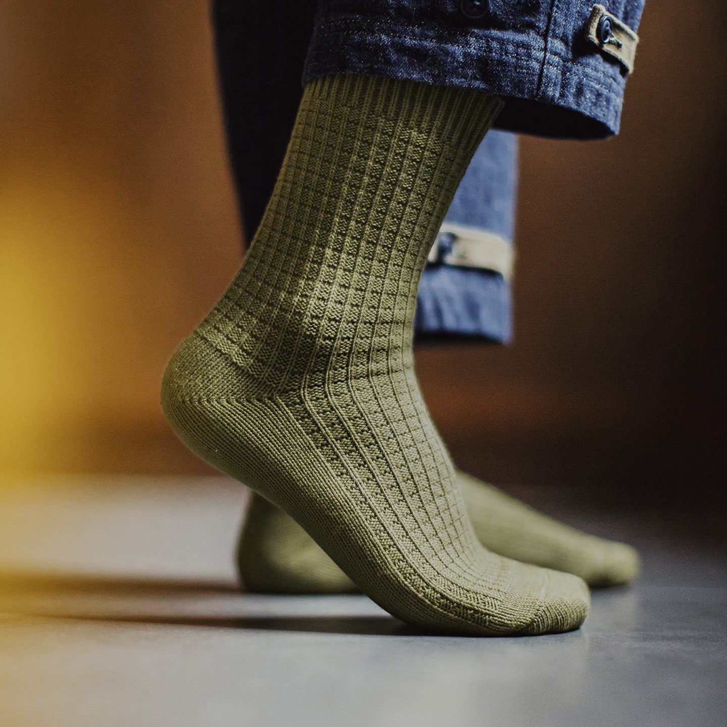 MADEN Waffle Knit Crew Sock - Moisture-Wicking