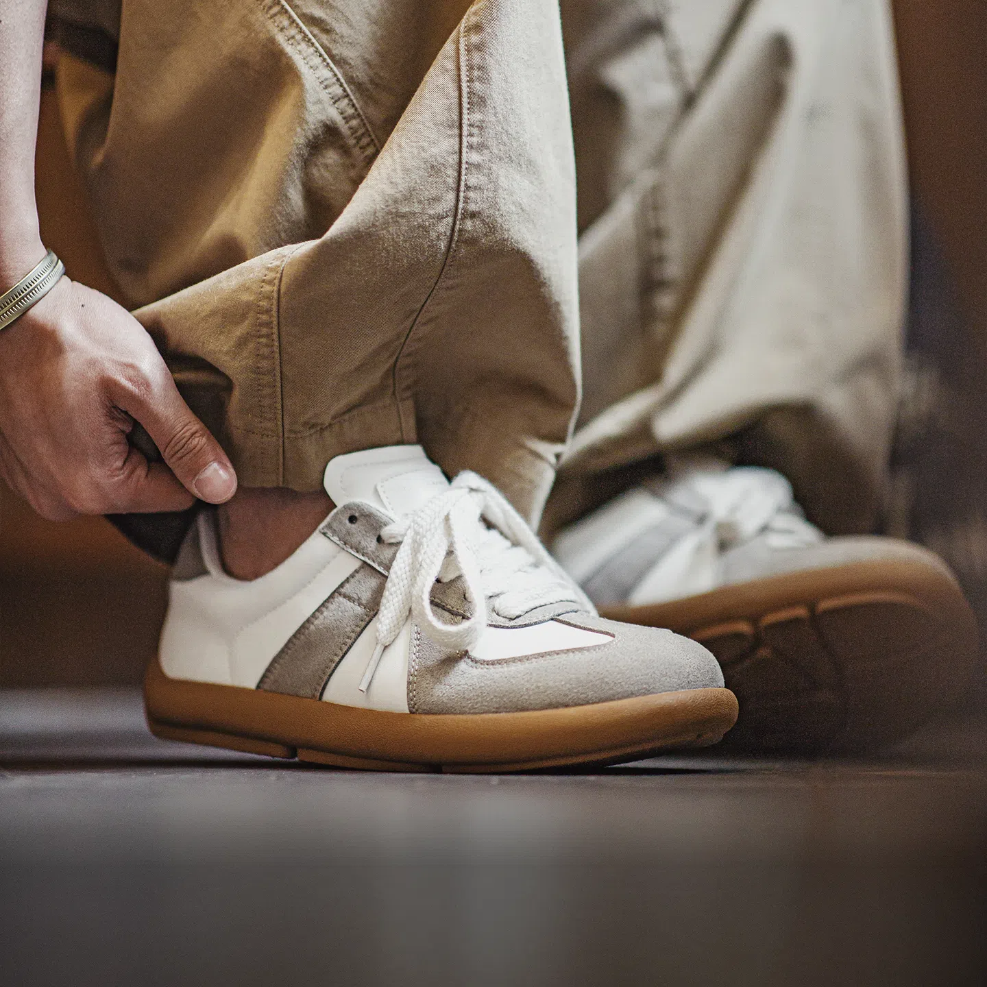 MADEN Wide Toe Vintage Trainer Shoes