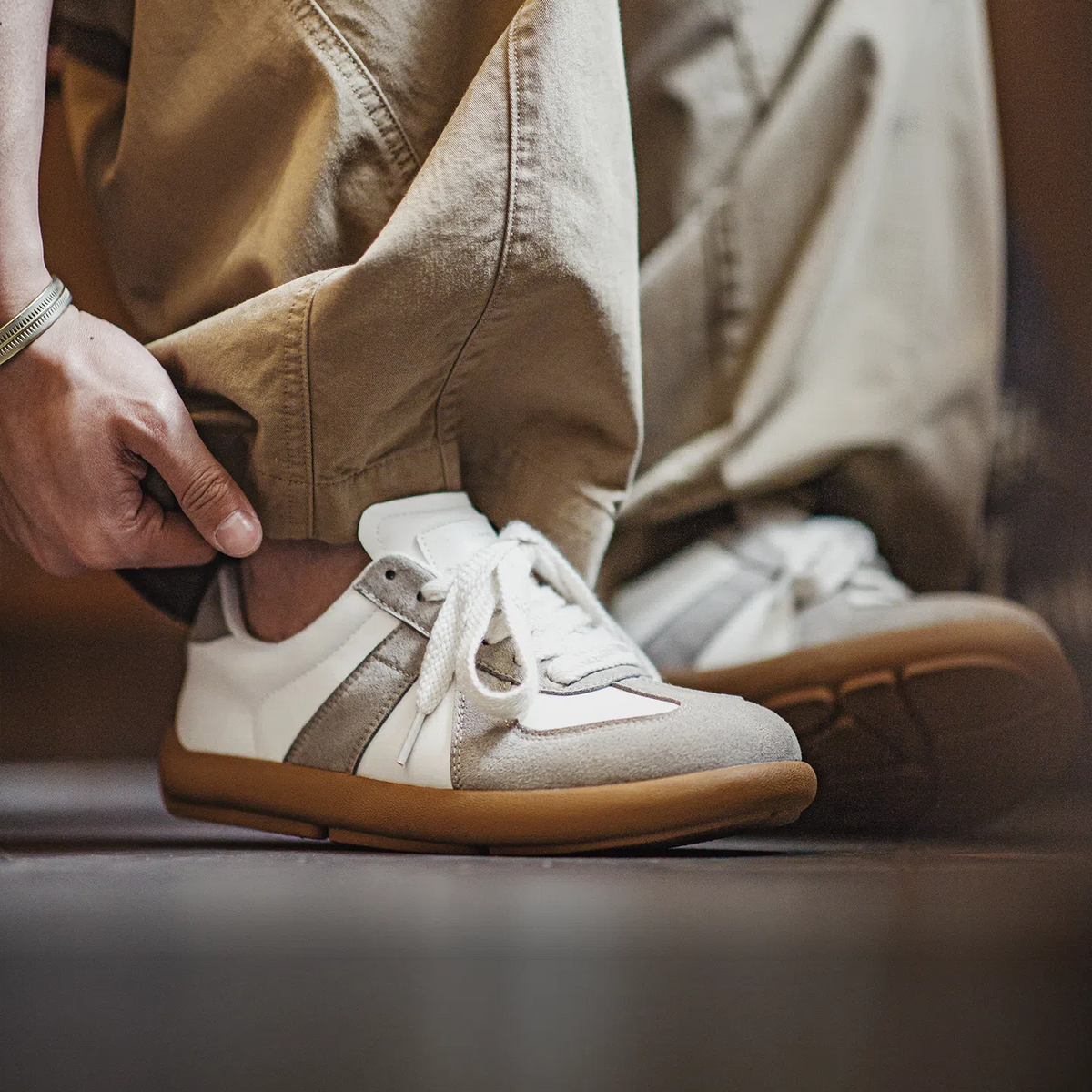MADEN Wide Toe Vintage Trainer Shoes