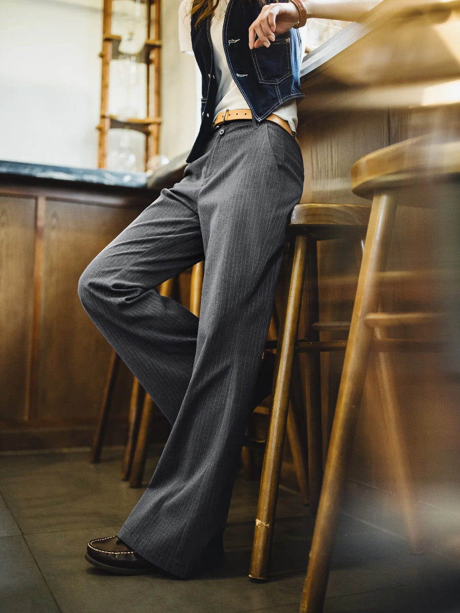 MADEN Women's Stretch Cotton Slim-Fit Dress Pants