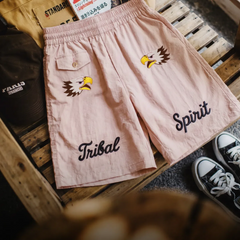 MADEN Tribal Embroidery Beach Shorts