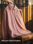MADEN Men's Solid Color Cotton Button-Down Shirt thumbnail