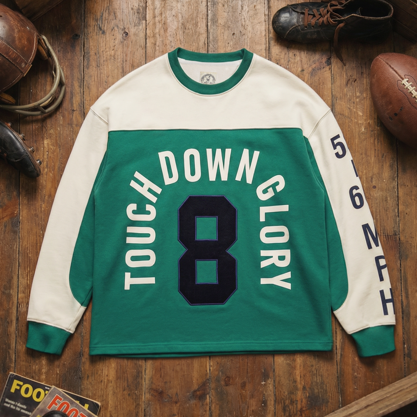 MADEN Color-Block Crewneck Sweatshirt