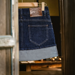 MADEN Women's Selvedge Denim Mini Skort