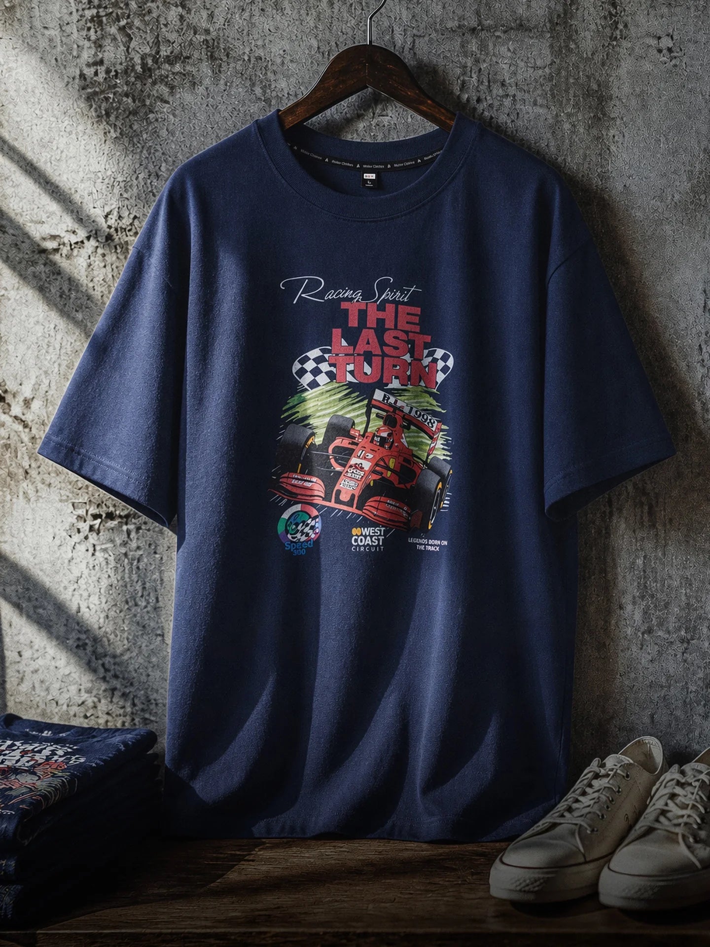 MADEN Men's F1 Racing Print Short-Sleeve T-Shirt