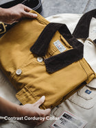 MADEN Corduroy Collar Safari Jacket with Big Pockets thumbnail
