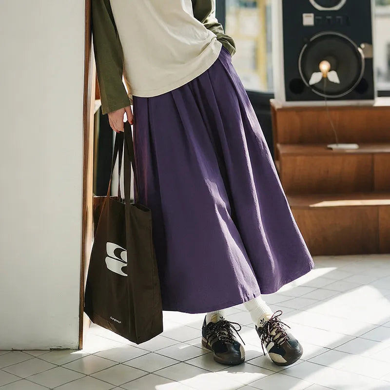 MADEN Damen A-Linien Weite Bein Culotte Hose