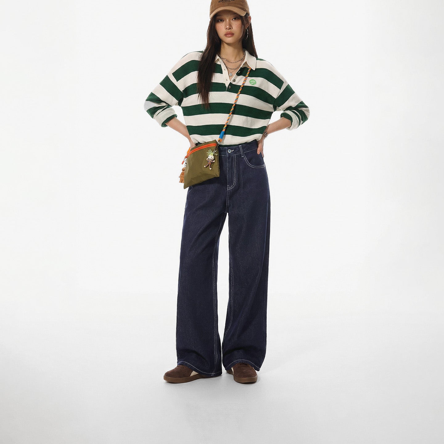 Jeans rectos azules para mujer MADEN