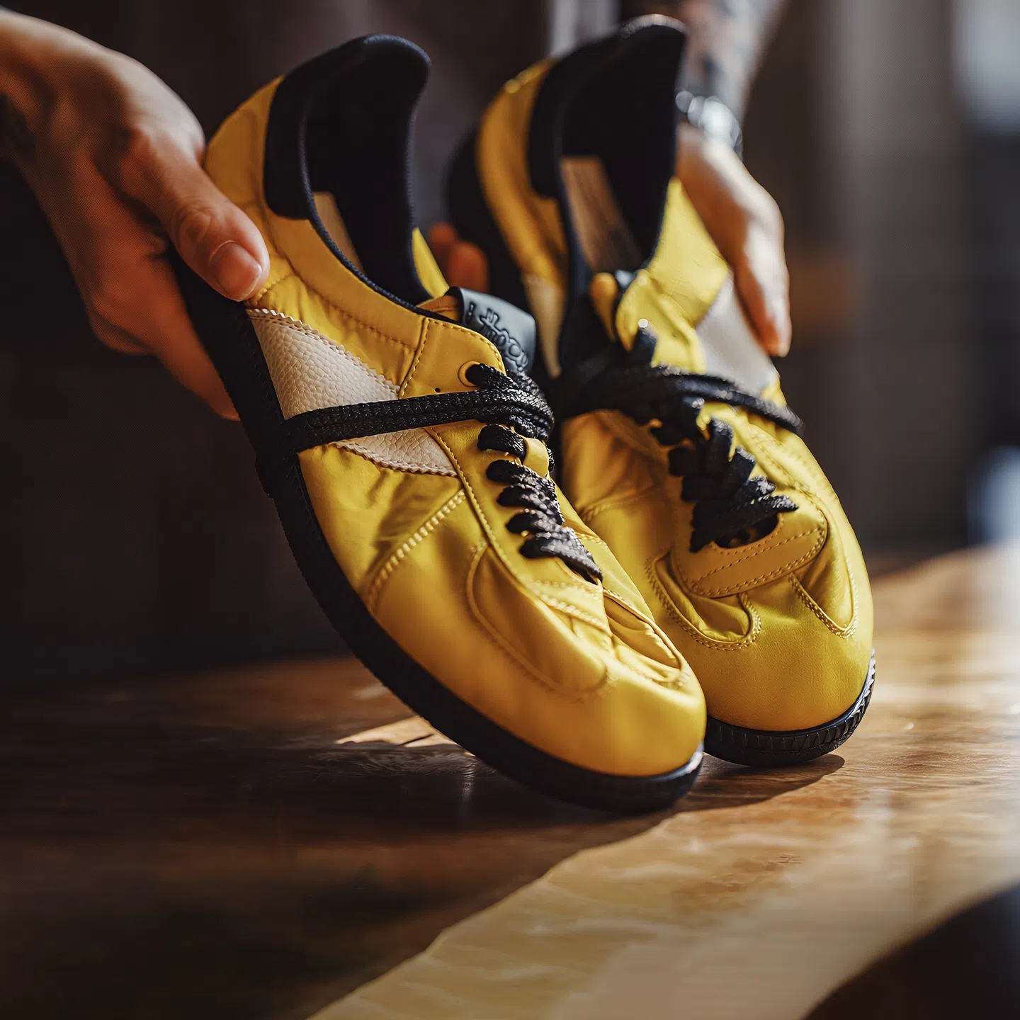 MADEN Yellow Vintage Trainer Shoes