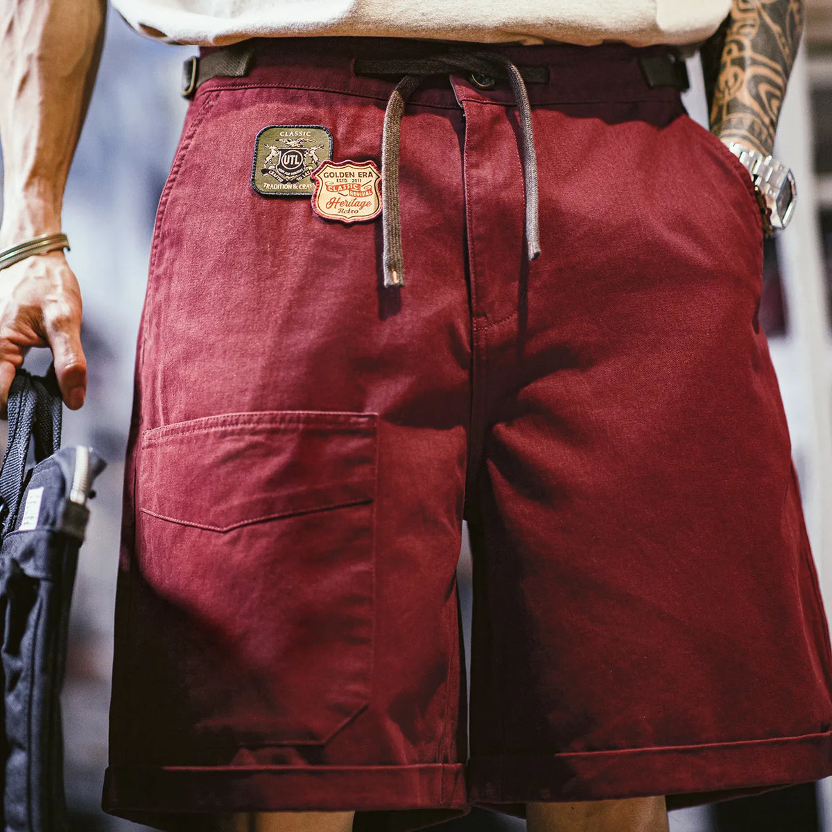 MADEN M51 Military Style Straight-Leg Cargo Shorts