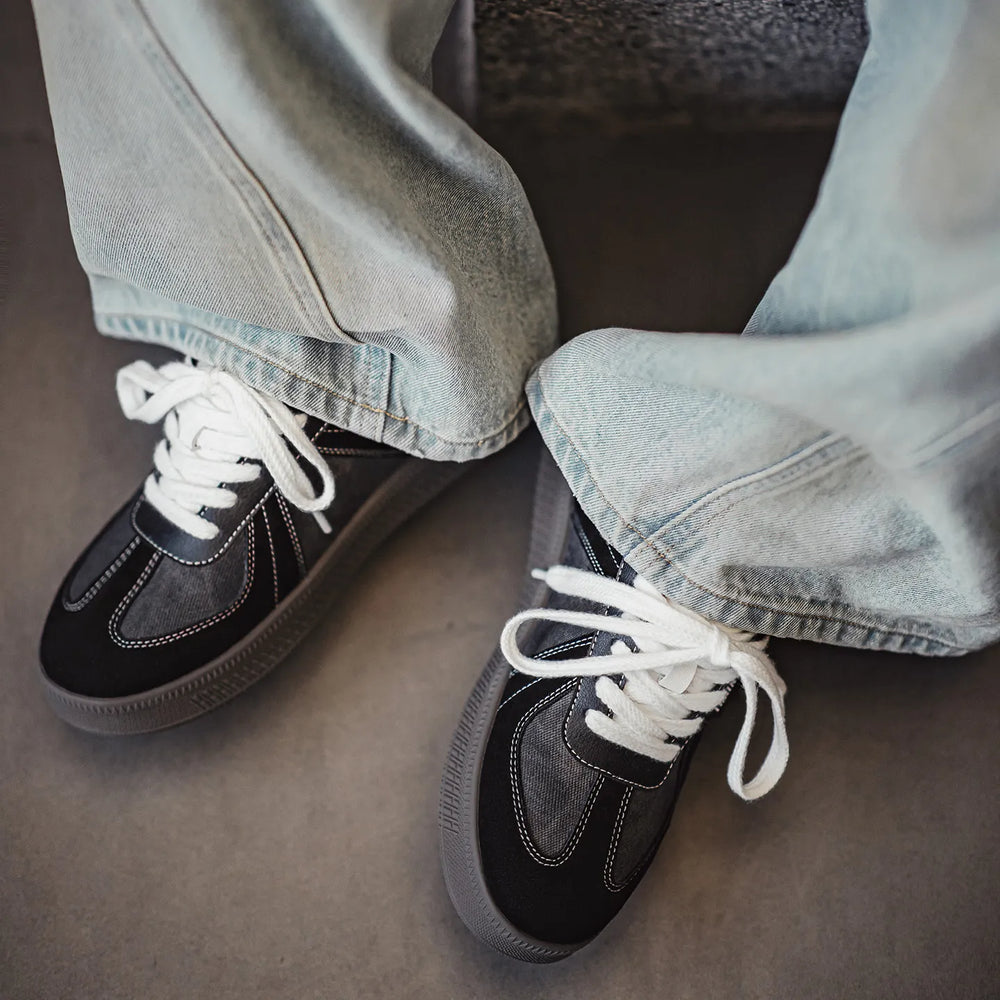 MADEN Retro Chunky Sole Suede Trainer Shoes