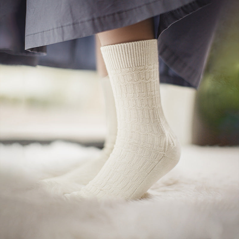 MADEN Knitted Vintage Mid-Calf Sport Socks