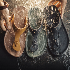MADEN Men's Retro Rubber Flip-Flops for Beach Wear
