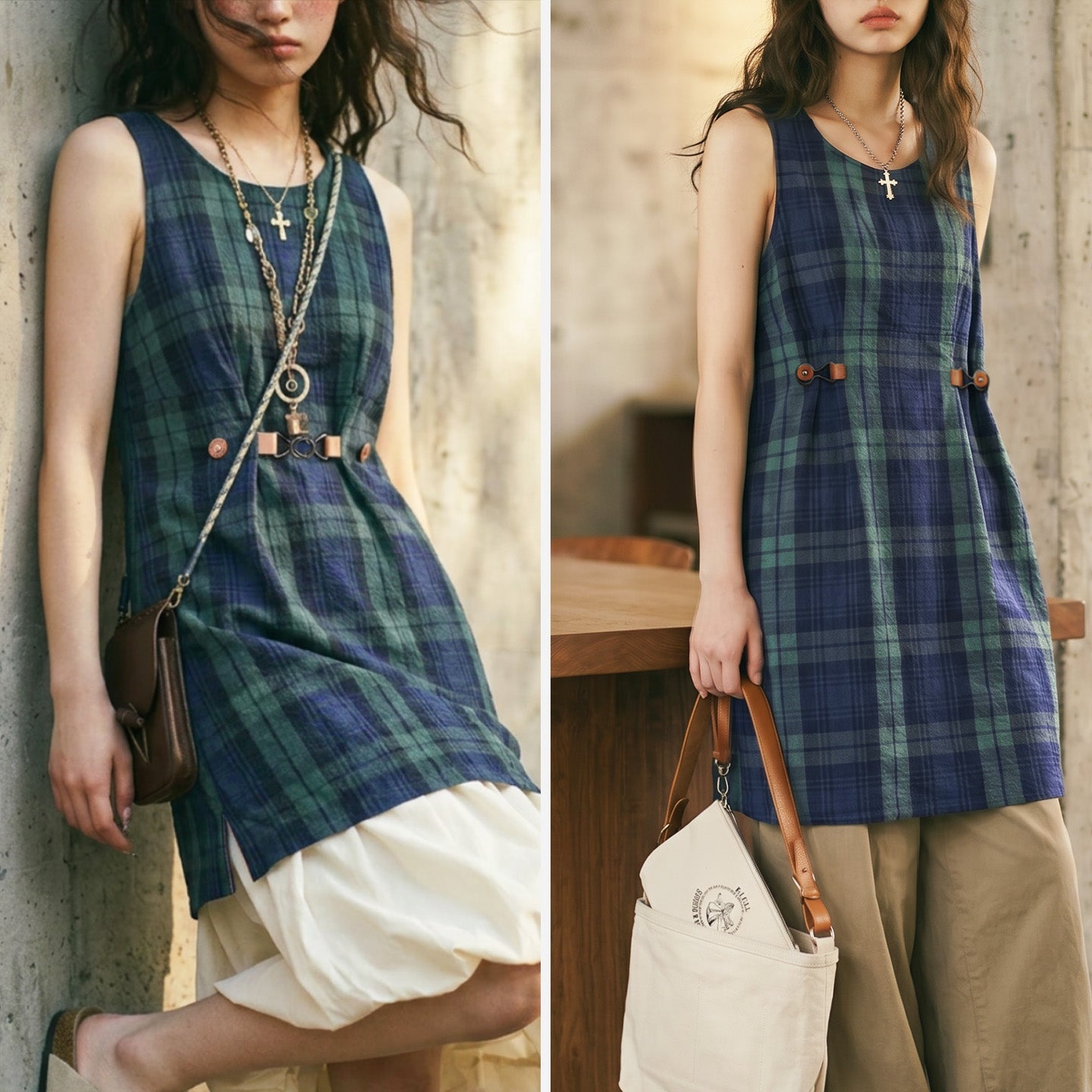MADEN Women's Casual Flowy Midi Dress for Daily Wear