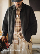 MADEN Men's Linen-Look Old Money Relaxed Coach Jacket thumbnail