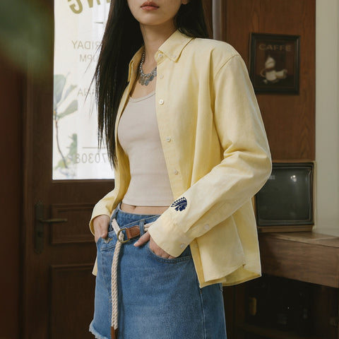 MADEN Oxford Shirt Cotton 100% - Embroidered Cuff