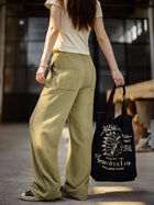 MADEN Women's Classic High-Waist Straight-Leg Chino Pants thumbnail