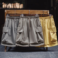 MADEN Men's Loose-Fit Multi-Pocket Cargo Shorts
