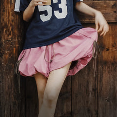MADEN Women's Bubble Hem Mini Skort