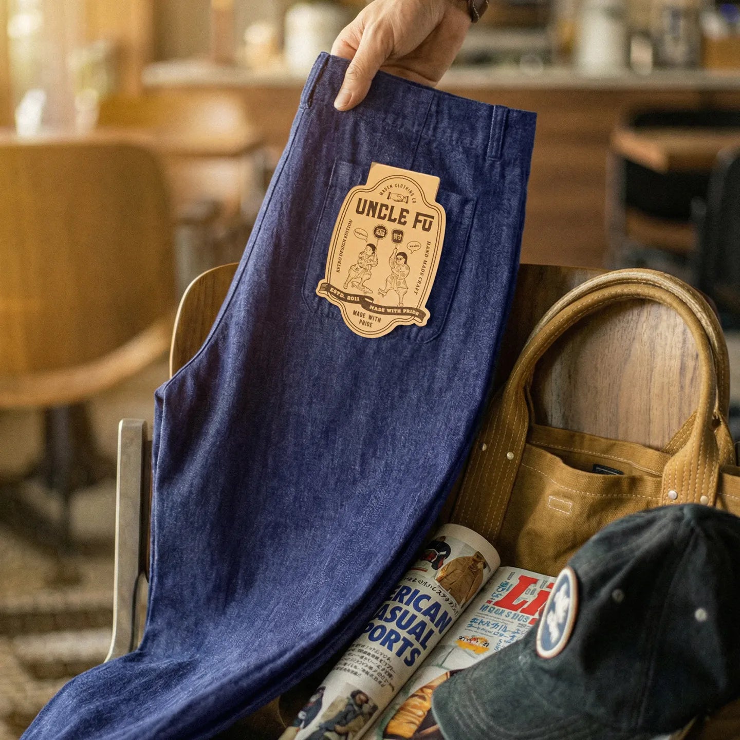 MADEN Light Washed Denim Jeans