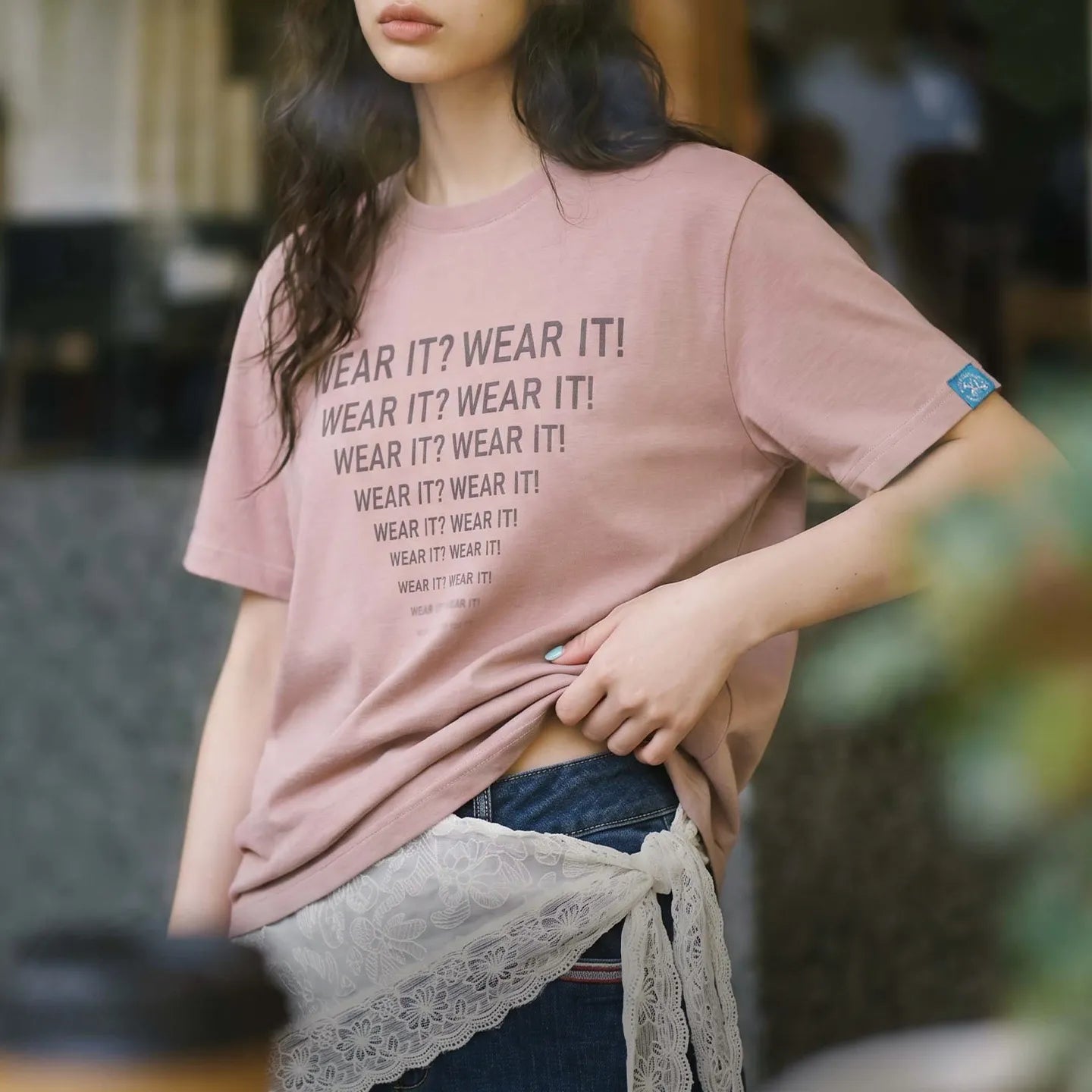 MADEN Women's Loose-Fit Printed Lyocell Short-Sleeve T-Shirt