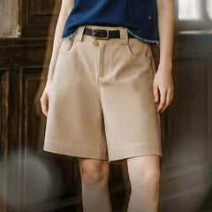 MADEN Women's High Waist Tailored Shorts