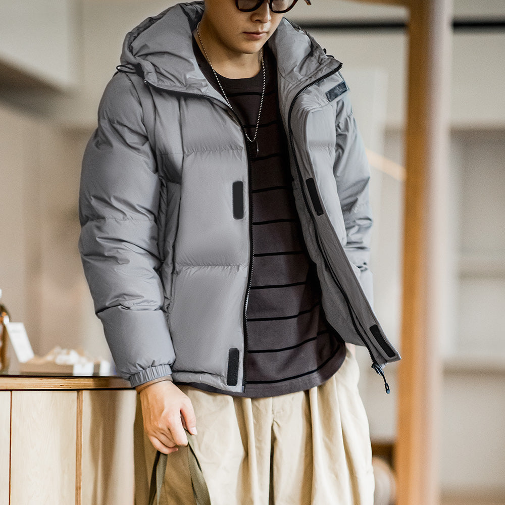 MADEN Men's Detachable Sleeve Down Puffer Vest Jacket