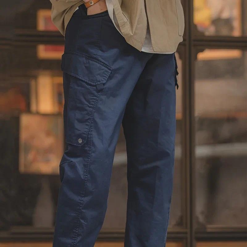 Pantalones tácticos cargo de algodón grueso con múltiples bolsillos para hombre MADEN