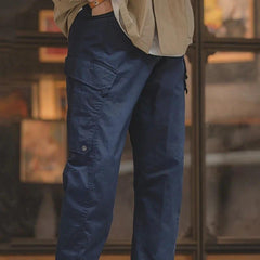 Pantalones tácticos cargo de algodón grueso con múltiples bolsillos para hombre MADEN