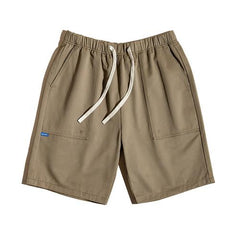MADEN Baumwoll-Twill Cargo-Shorts mit elastischem Bund