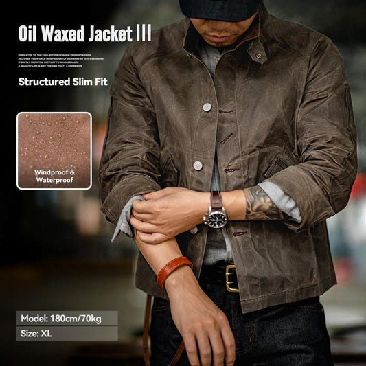 MADEN Stand Collar Oil Waxed Jacket - Gen 3