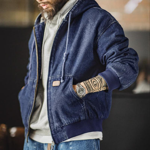 MADEN J130 Denim Hoodie Jacket