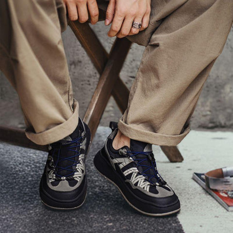 MADEN 黒色浜厚底野外運動靴