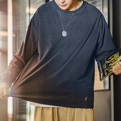 MADEN doppelseitig gebürstetes Fleece Langarmshirt