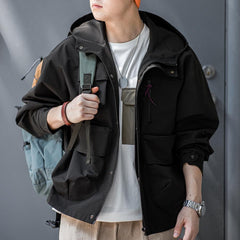 Chaqueta con capucha para exteriores MADEN – impermeable y reflectante