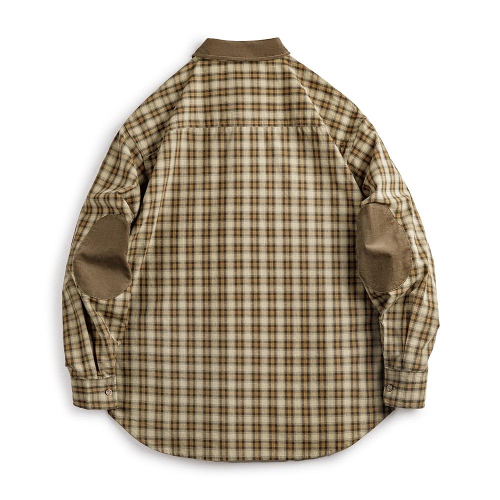 MADEN Patchwork kariertes Hemd