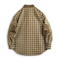 MADEN Patchwork kariertes Hemd
