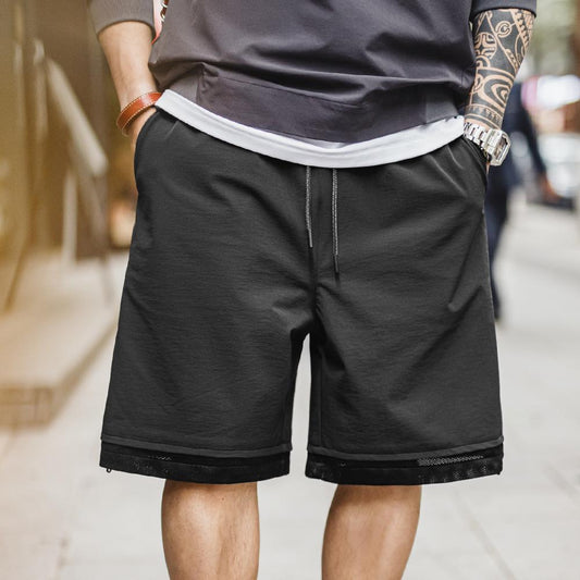 MADEN Herren Urban Tech Cargo-Shorts mit seitlichem Reißverschluss